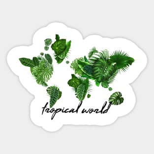 world map tropical Sticker